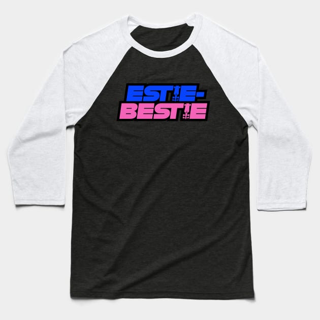 Estie-Bestie F1 Design Baseball T-Shirt by DavidSpeedDesign